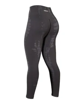 AUROLA Serpent 2 Pieces Pack Set Seamless Scrunch Workout Leggings for Women Active Gym Pants,Pack (Black   Water Blue),M