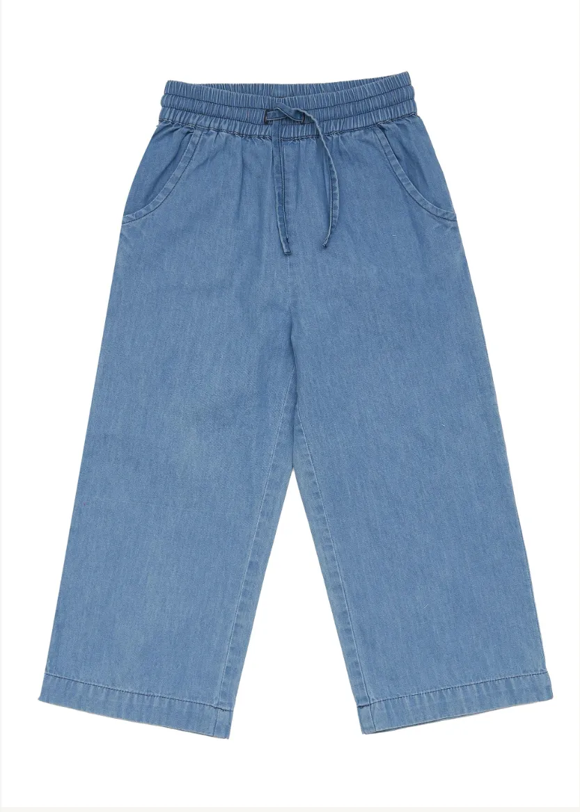 Bella   Lace - Emma Jane Wide Leg Jean - Denim