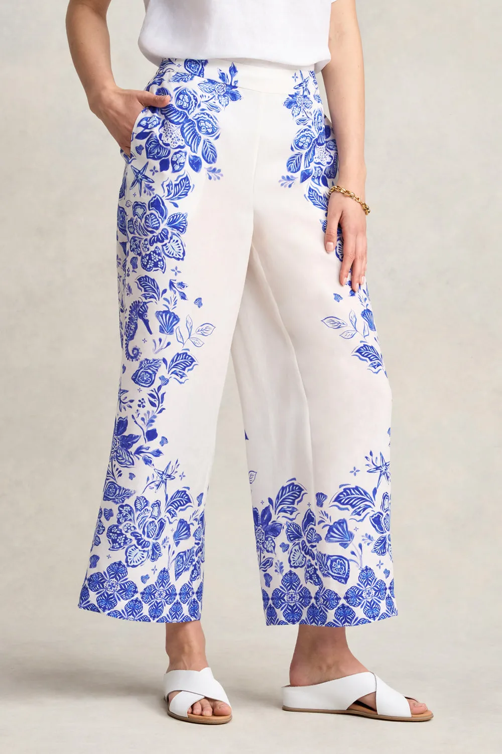 Border Print 7/8th Pant