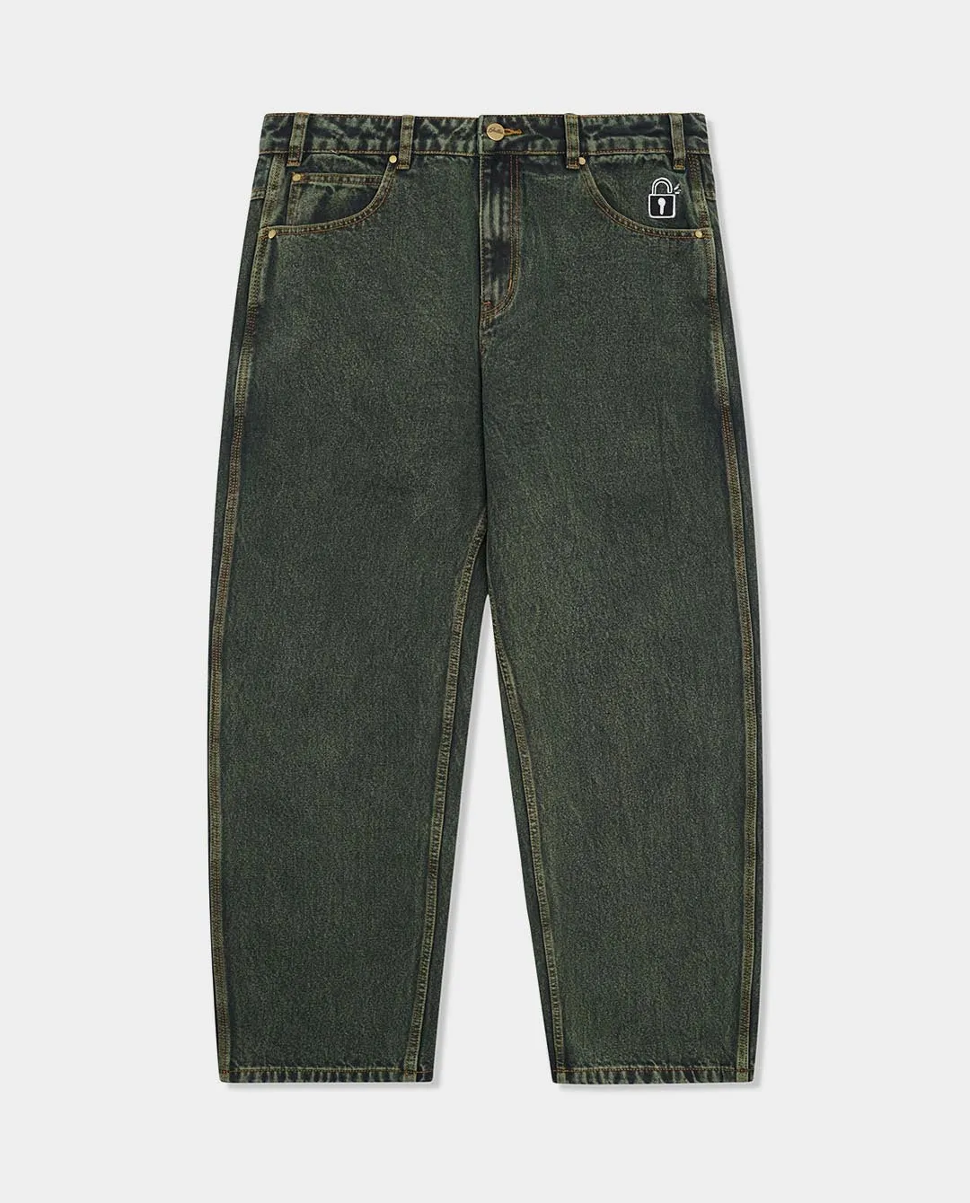 Butter Goods - Lock Baggy Denim Jeans - Washed Ivy