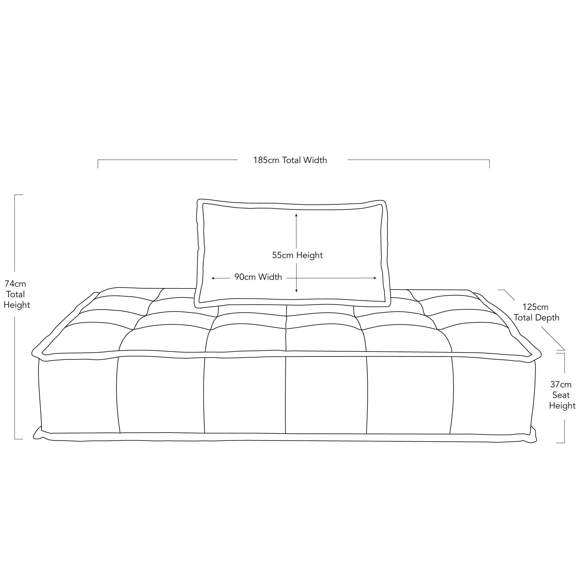 Capri Double Lounger - Quartz