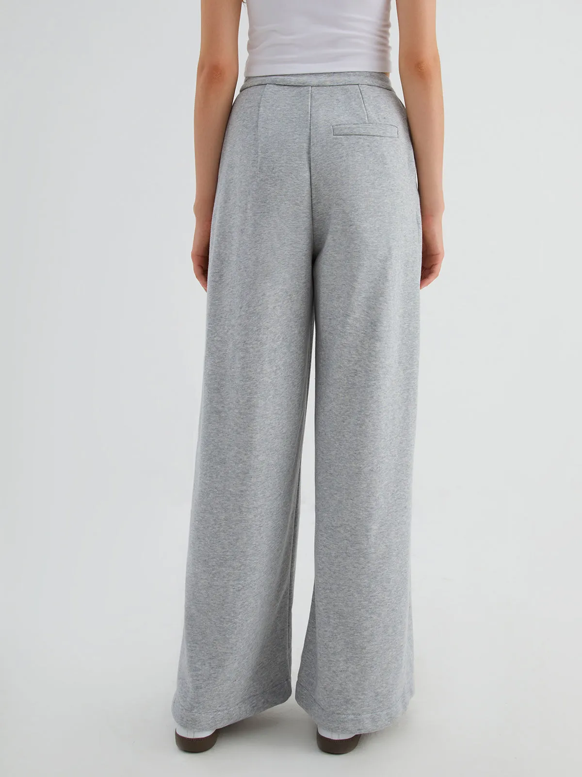 Challenge Accepted Pleat Trendy Wide Leg Sweatpants