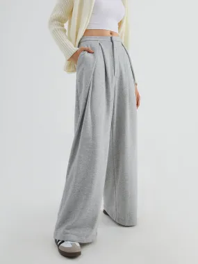 Challenge Accepted Pleat Trendy Wide Leg Sweatpants