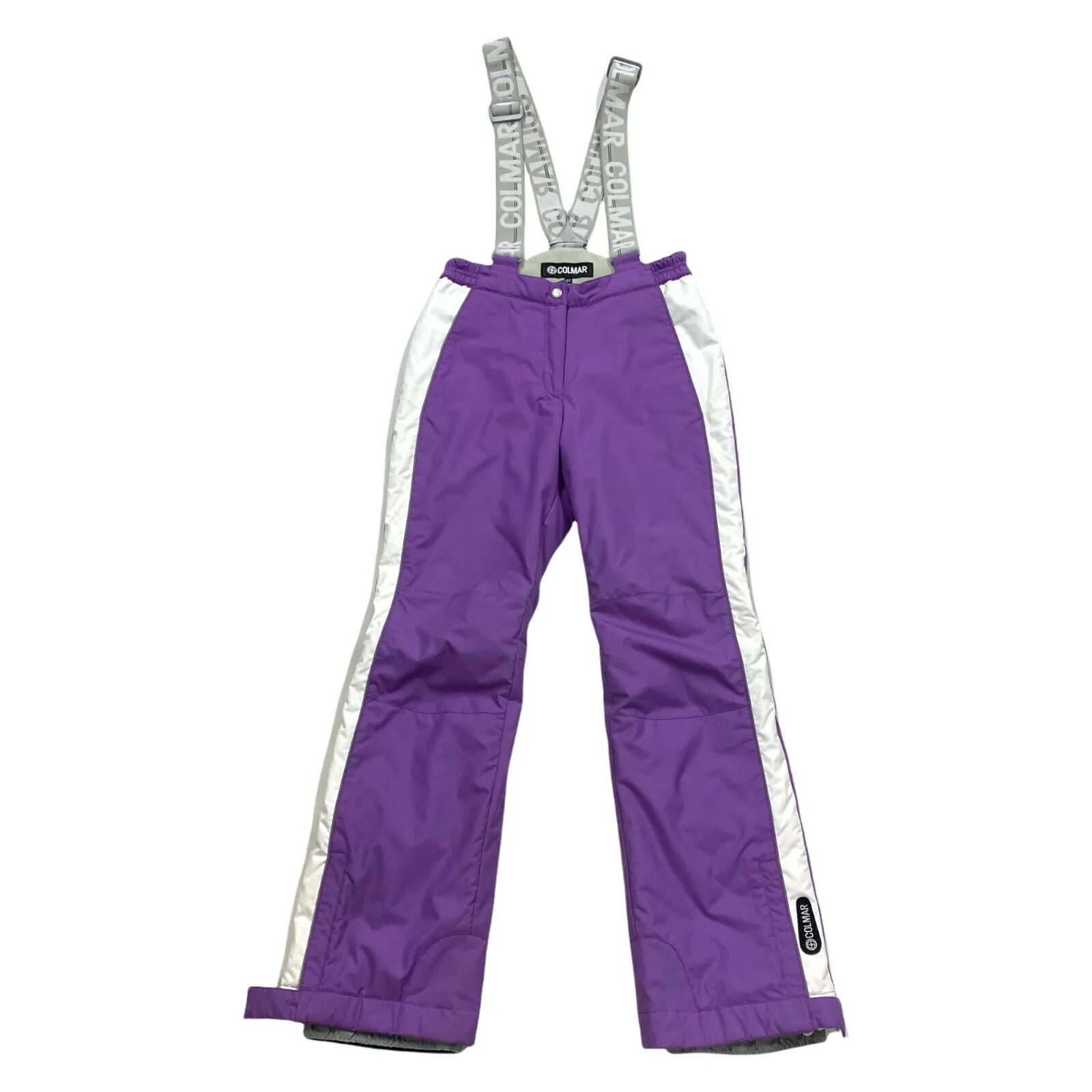 Colmar Women's Ski Salopettes | Vintage Designer Retro Snow Trousers Purple VTG