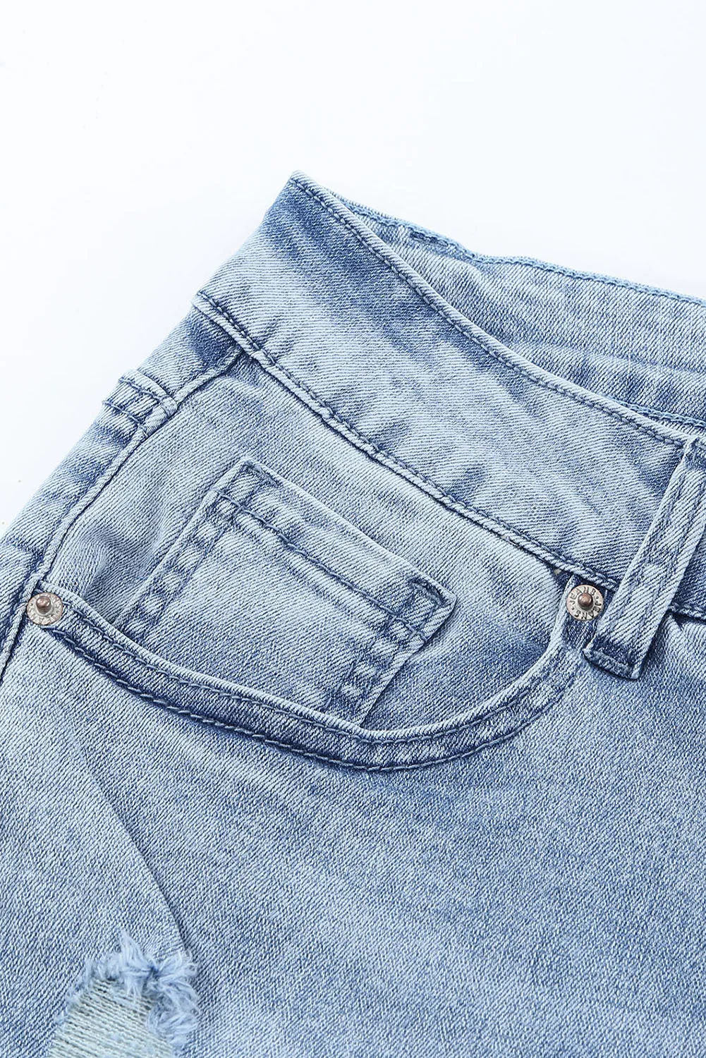 Distressed Wide Leg Jeans