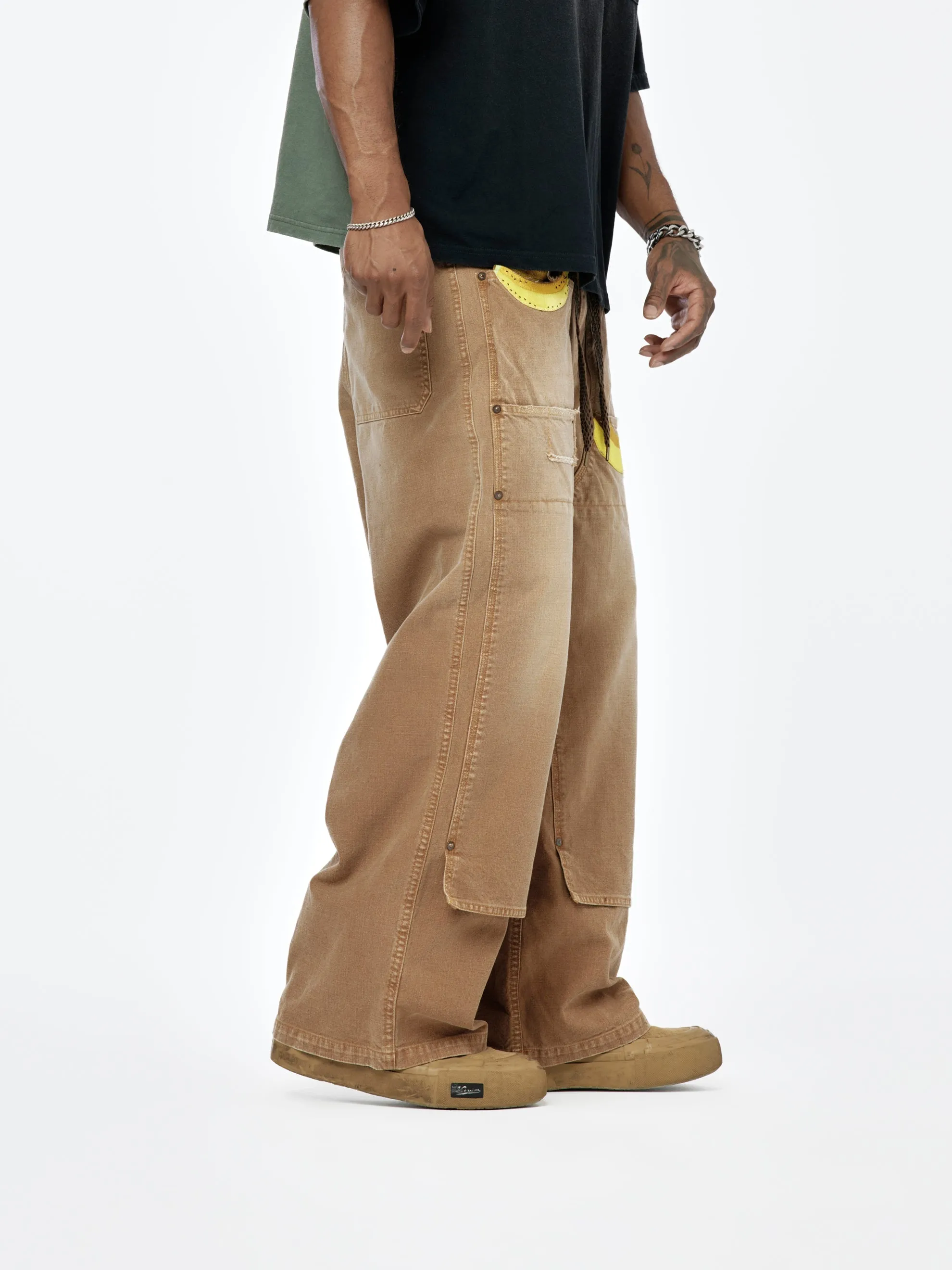 Easy Baggy Banana Patch Pants (Gold)