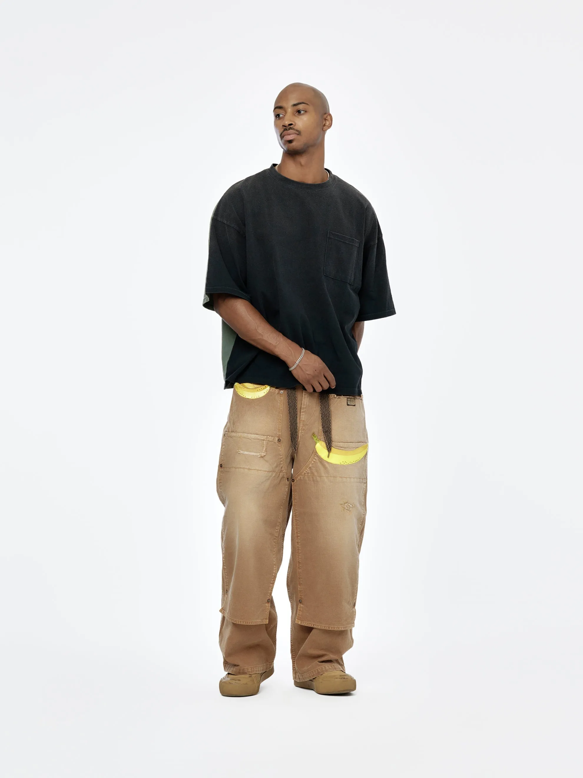 Easy Baggy Banana Patch Pants (Gold)