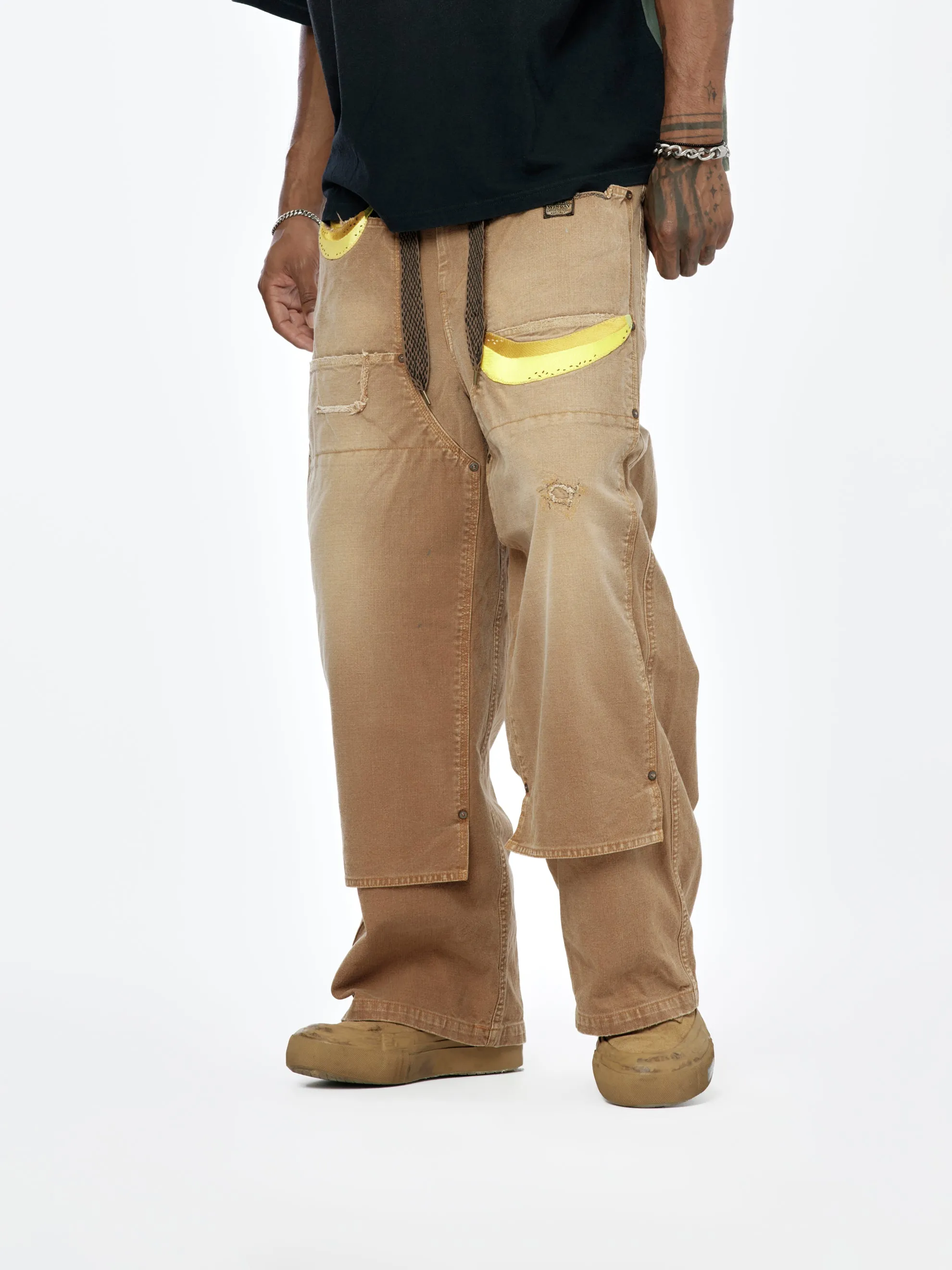 Easy Baggy Banana Patch Pants (Gold)