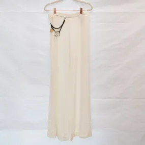 Elisabetta Franchi  white trousers with black chain charm detail