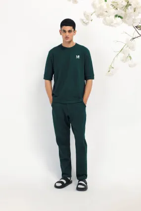 Emerald Green Slub Cotton Twin Set