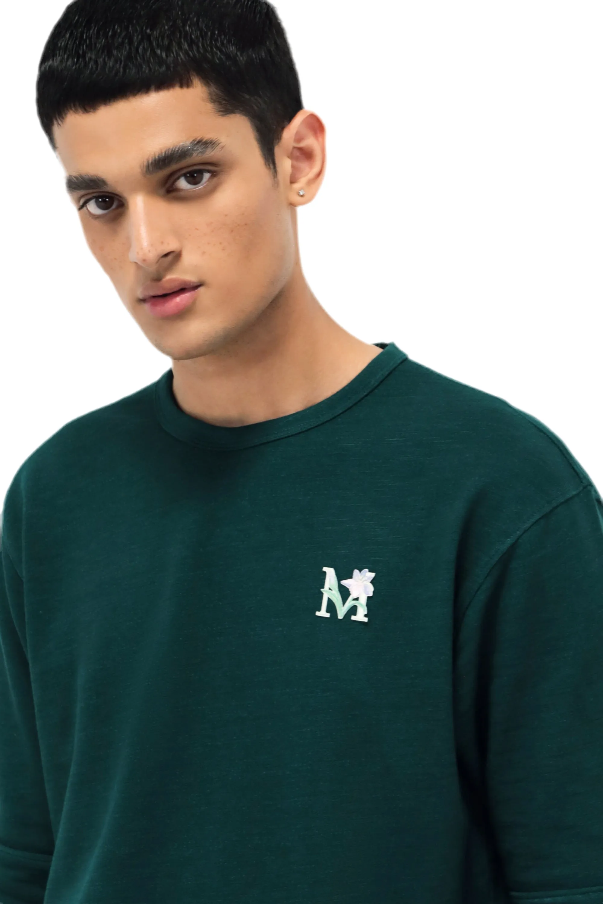Emerald Green Slub Cotton Twin Set
