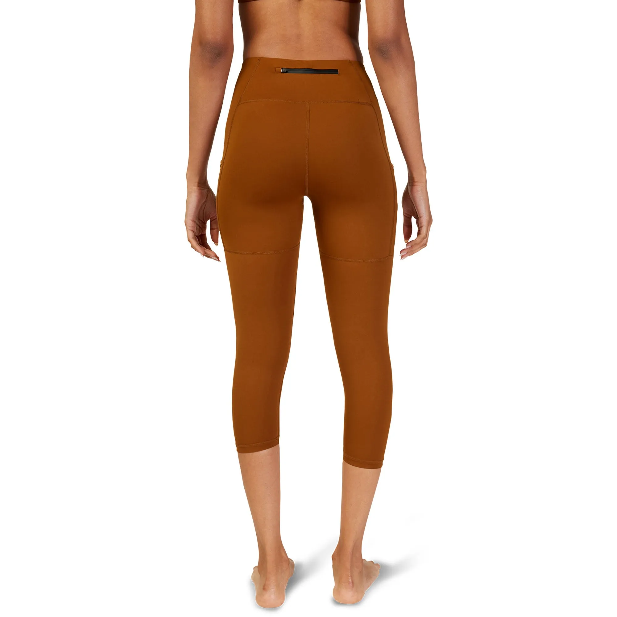 Fox Racing  Womens Motive 3 4 Leggings High Waist Stretch Water Resistant Nutmeg