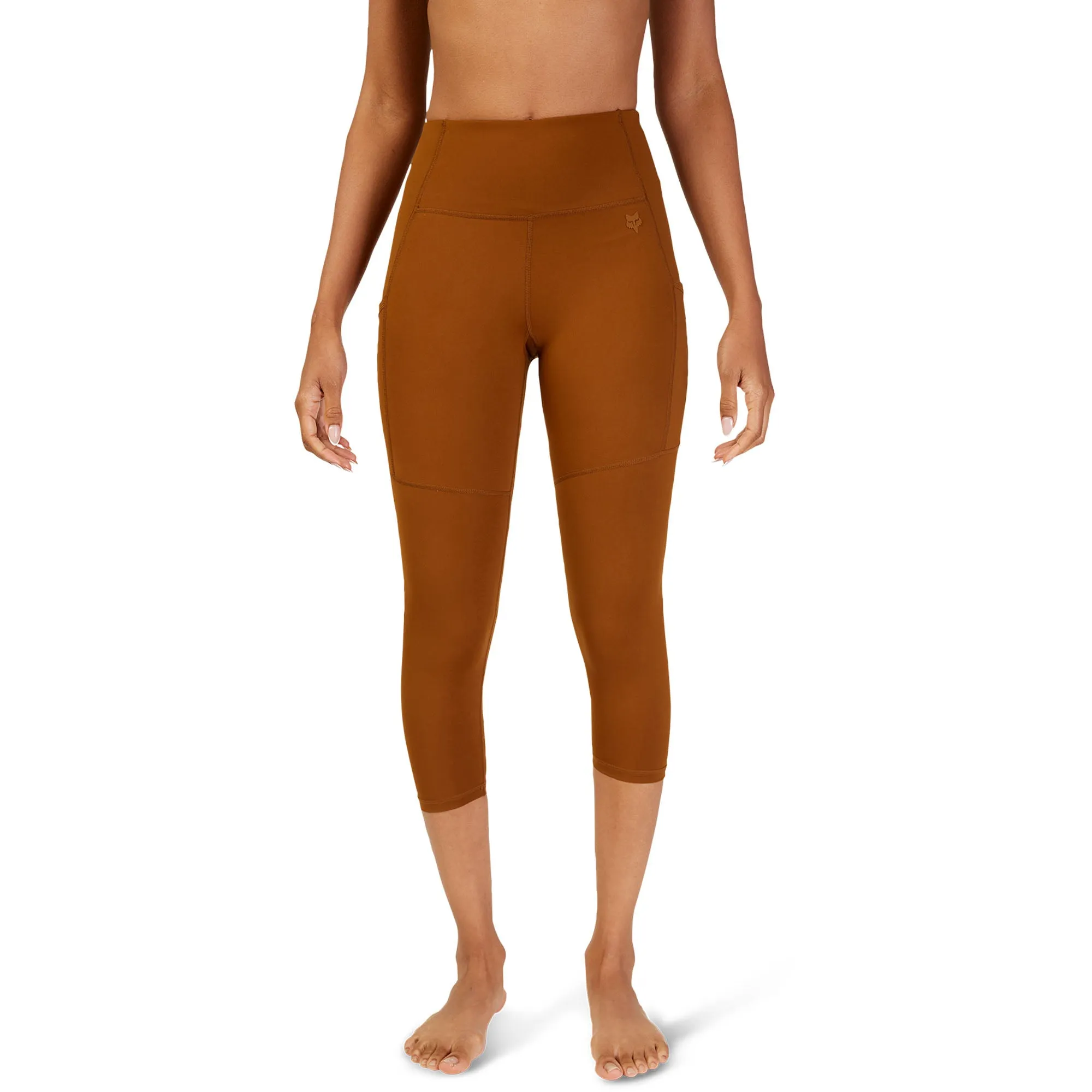 Fox Racing  Womens Motive 3 4 Leggings High Waist Stretch Water Resistant Nutmeg