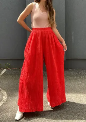 Gauzy Cotton Palazzo Pants M/L