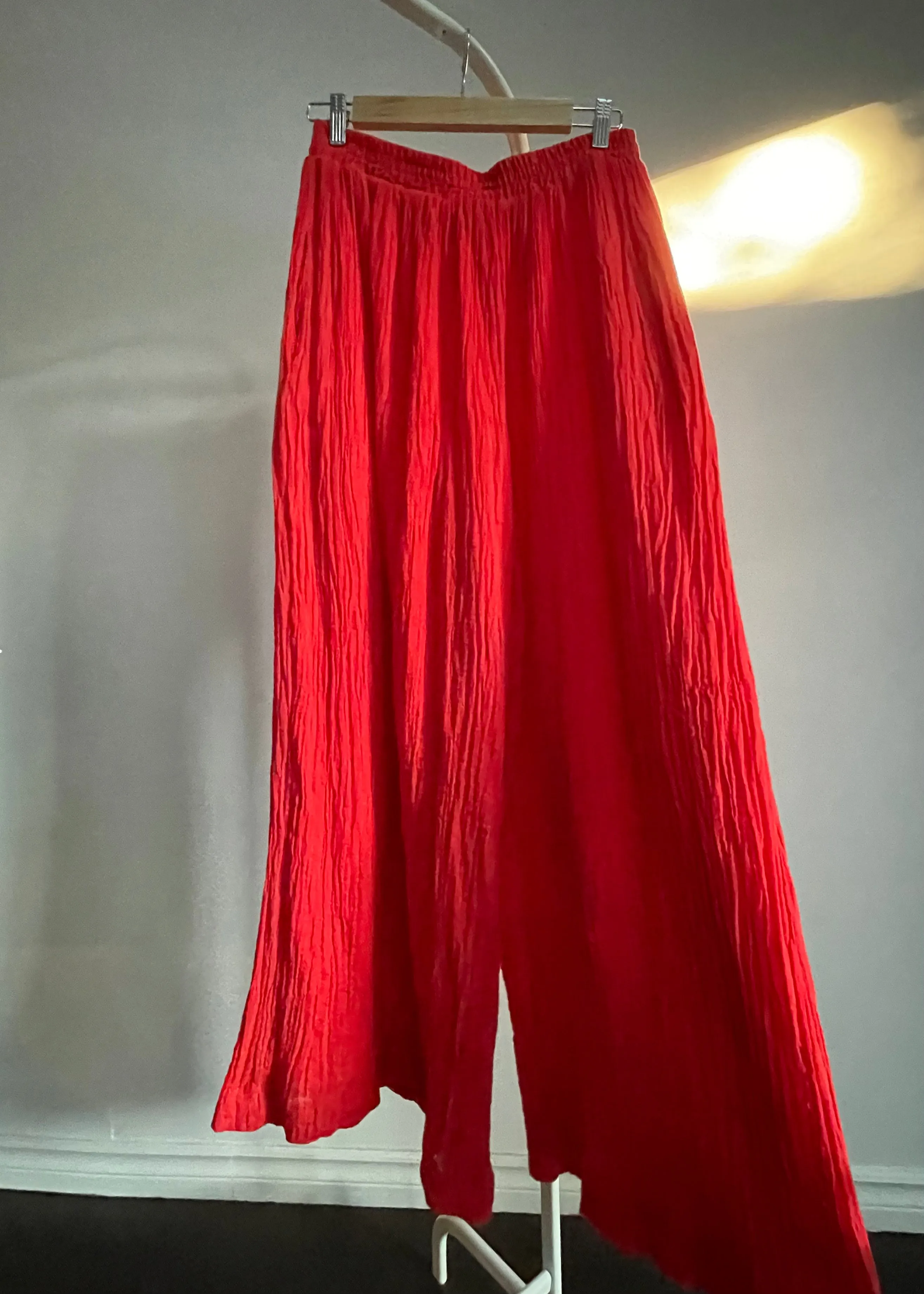 Gauzy Cotton Palazzo Pants M/L