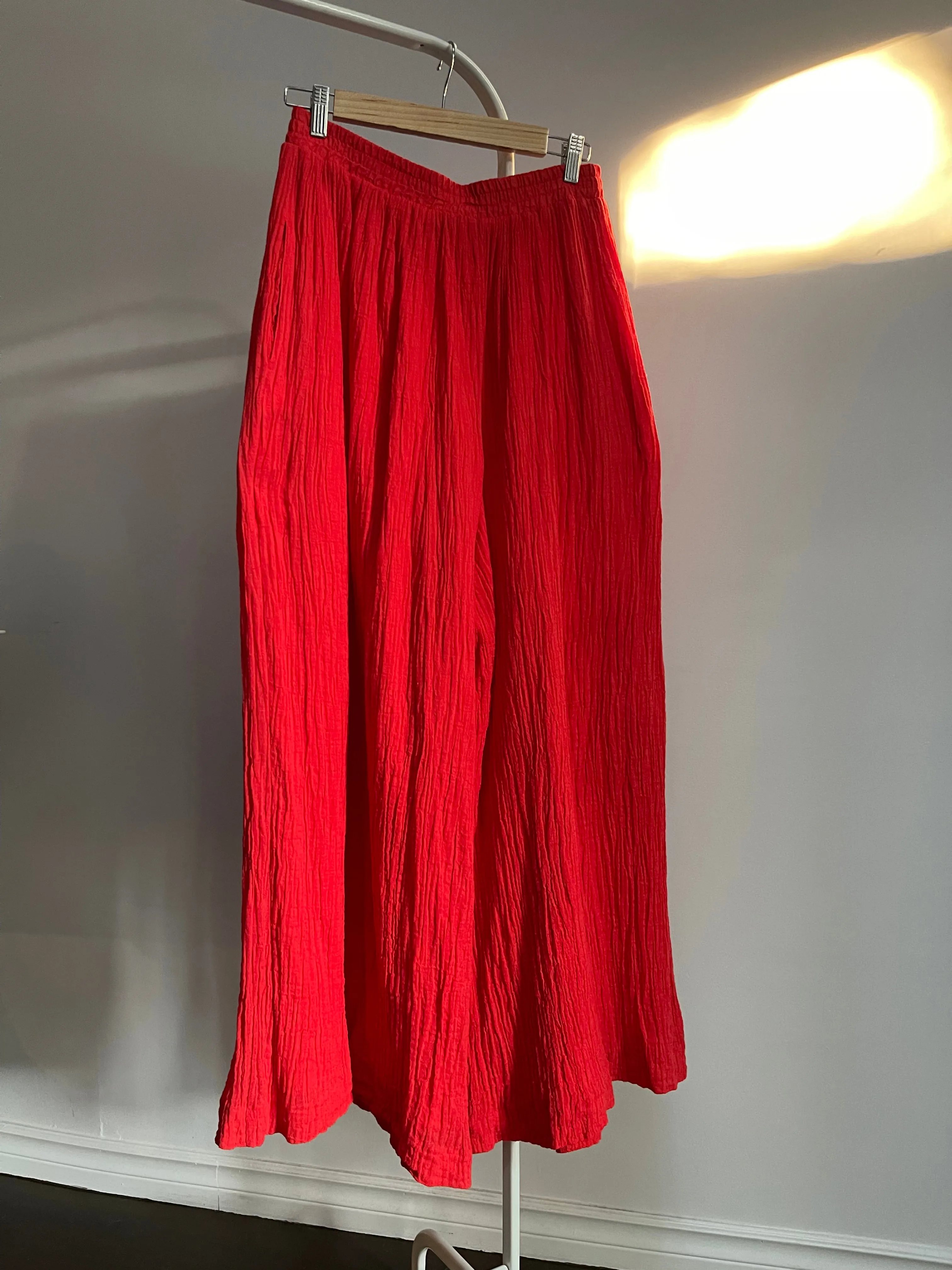 Gauzy Cotton Palazzo Pants M/L
