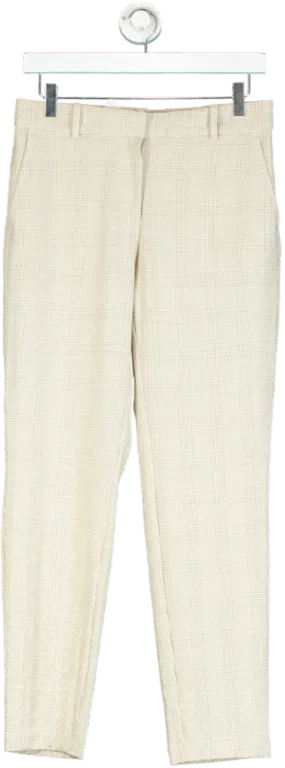 H&M Beige Textured Trousers UK 8