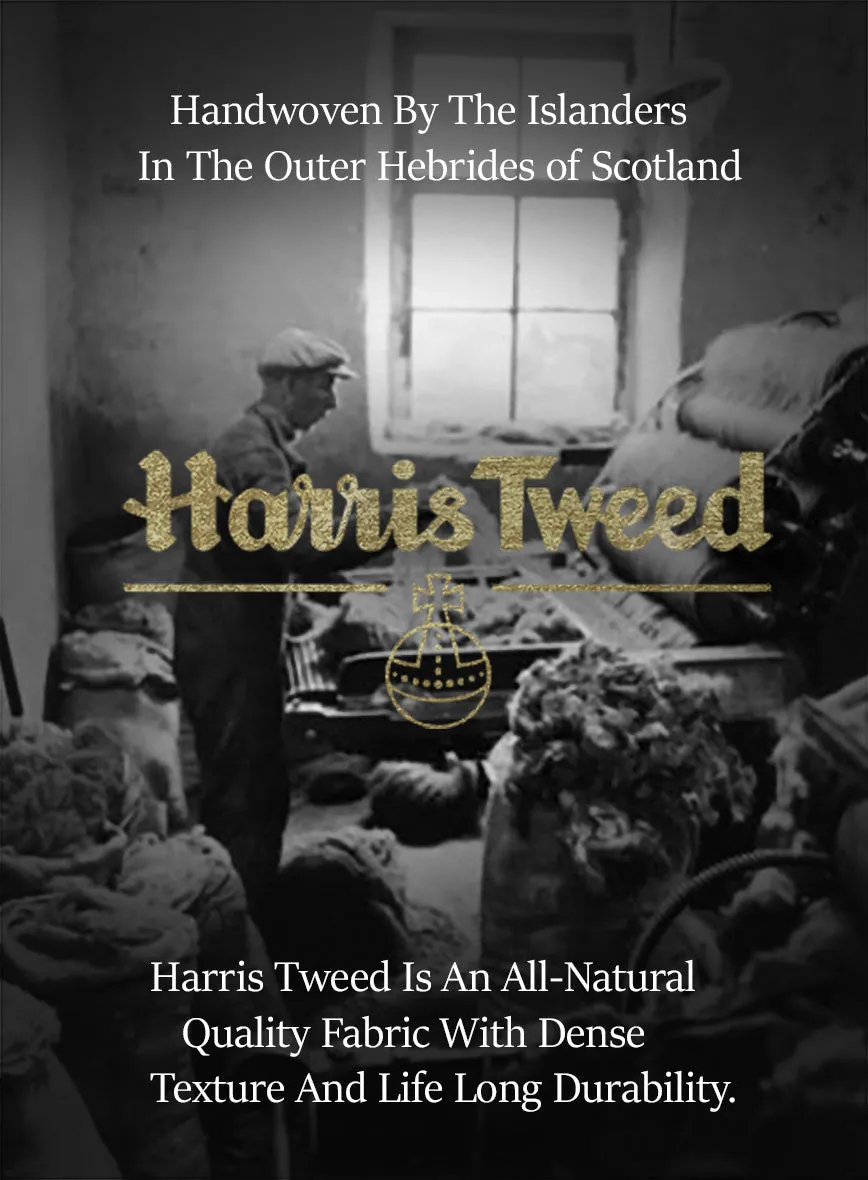 Harris Tweed Dark Brown Herringbone Pants