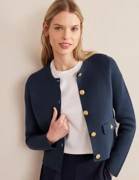 Holly Knitted Jacket-Navy