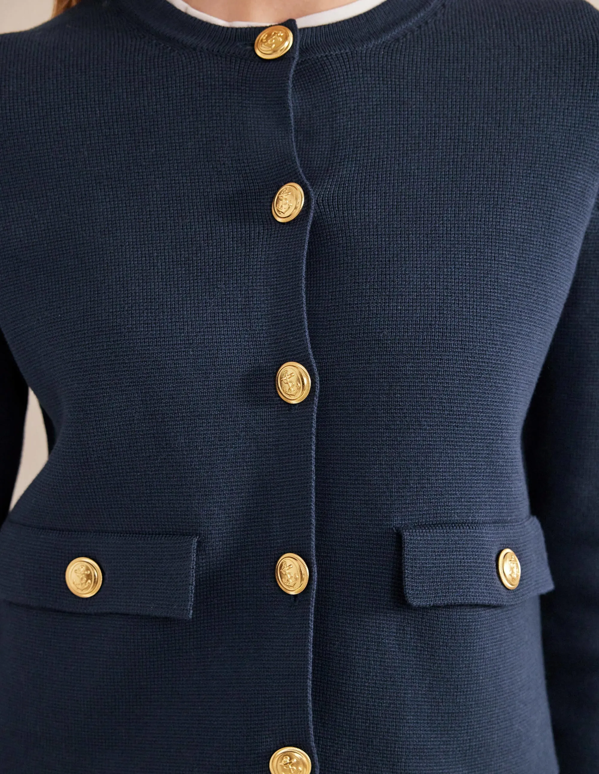 Holly Knitted Jacket-Navy