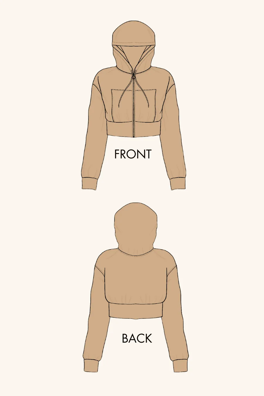 Hoodie Sewing Pattern 'Rue'
