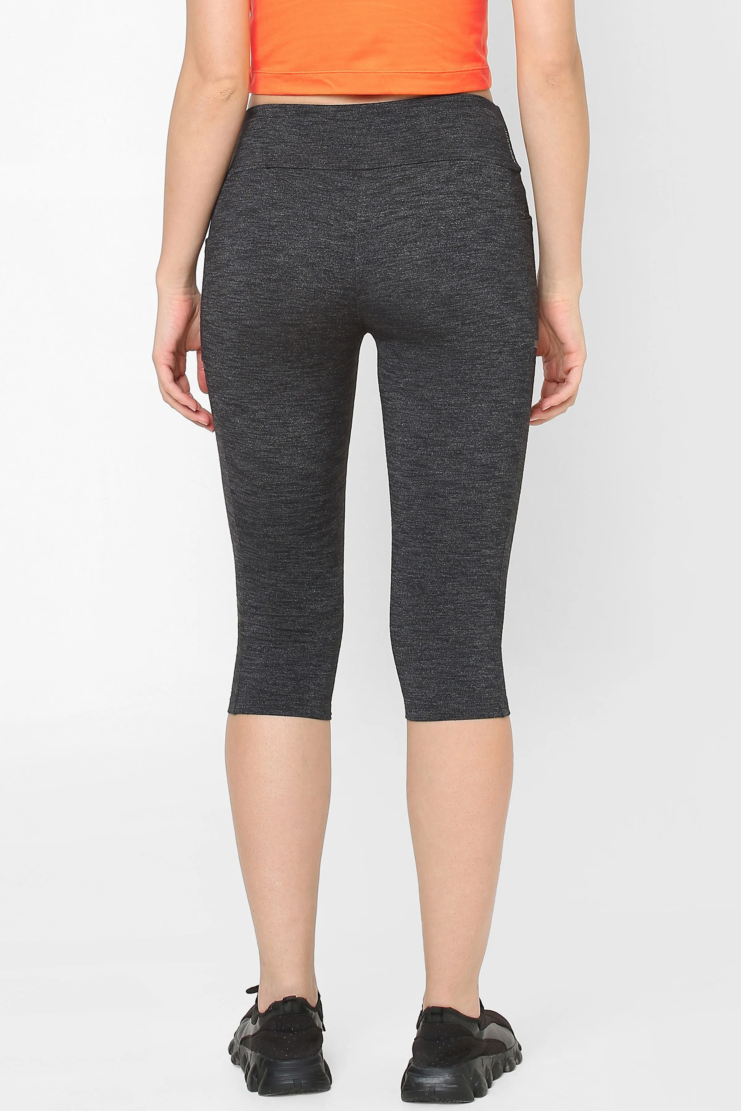 JUST-DRY CHARCOAL MELANGE ACTIVE 3/4 TIGHTS