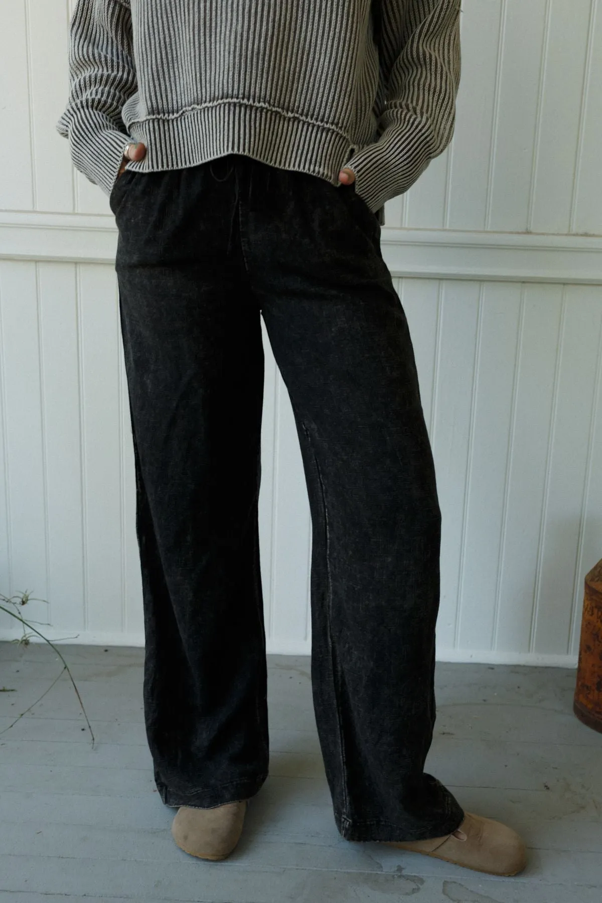 Just For Fun Lounge Pants - Ash Black