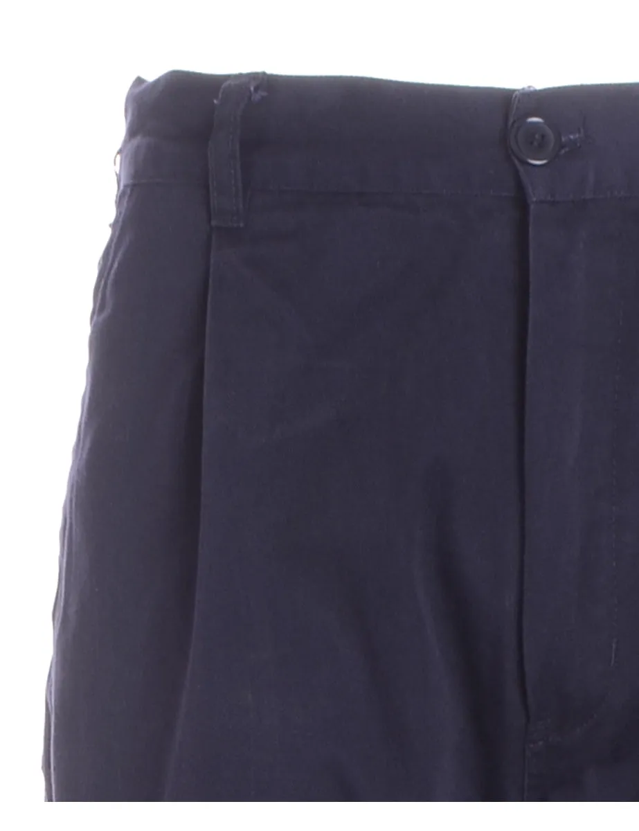 Label Navy Cropped Cargo Trousers
