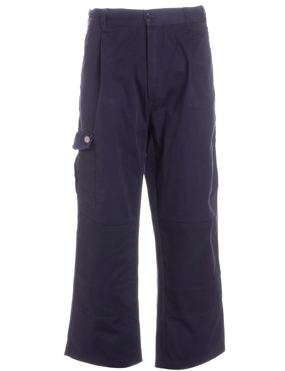 Label Navy Cropped Cargo Trousers