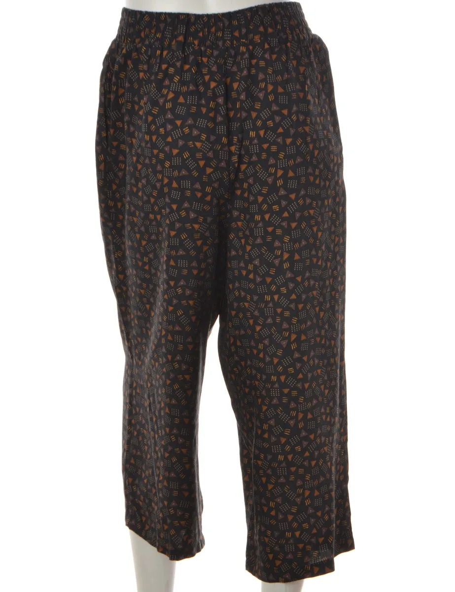 Label Patterned Summer Culotte
