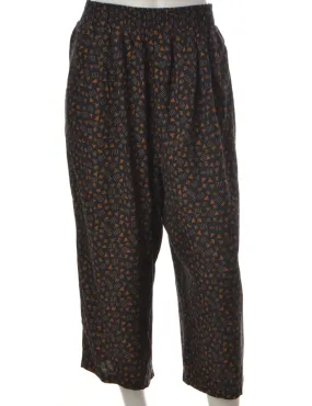 Label Patterned Summer Culotte