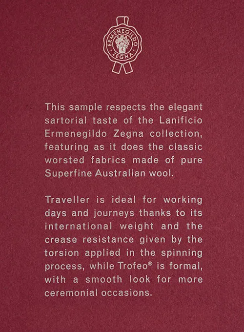 Lanificio Zegna Traveller Dark Brown Wool Pants