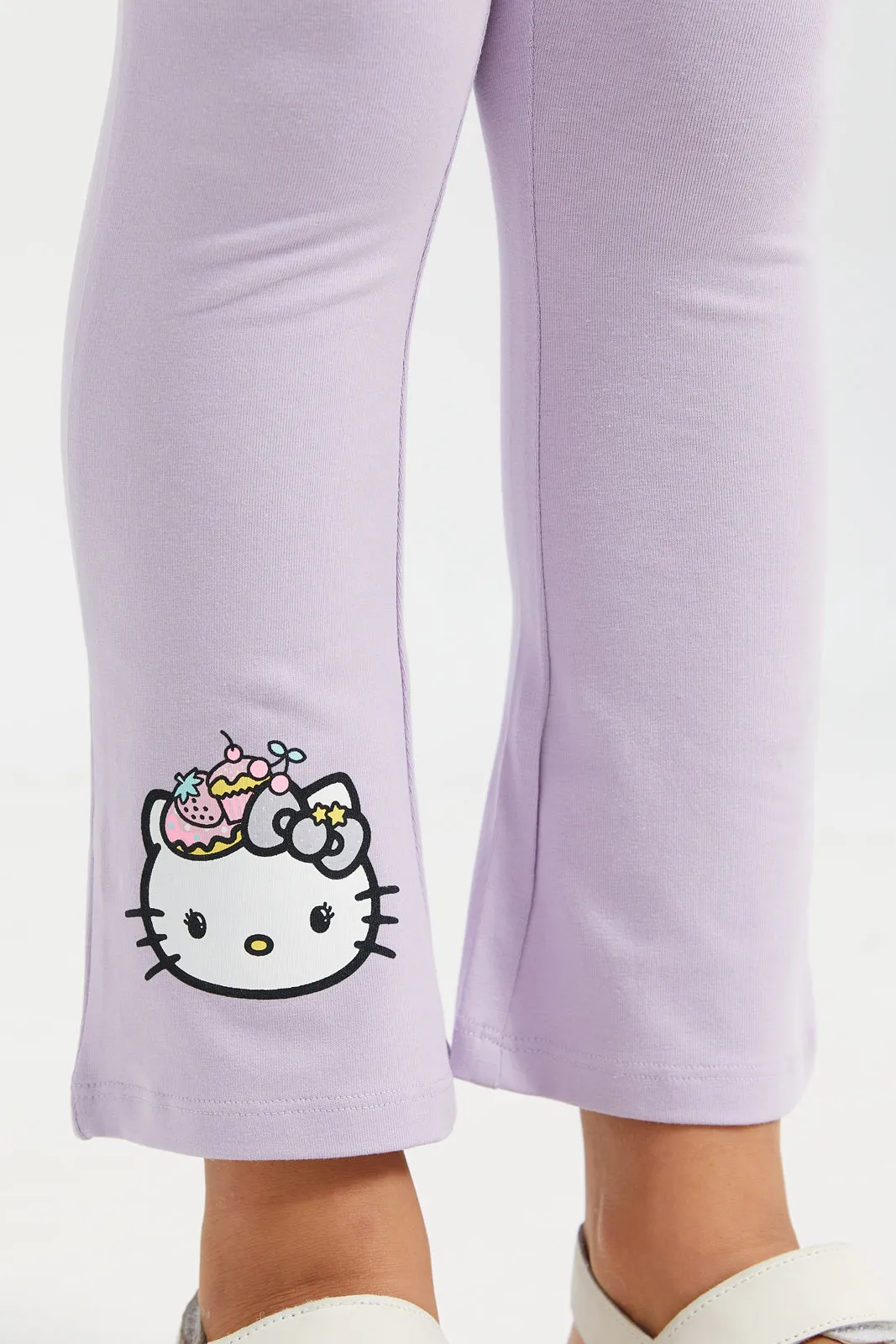 Lilac Hello Kitty Placement Print Legging