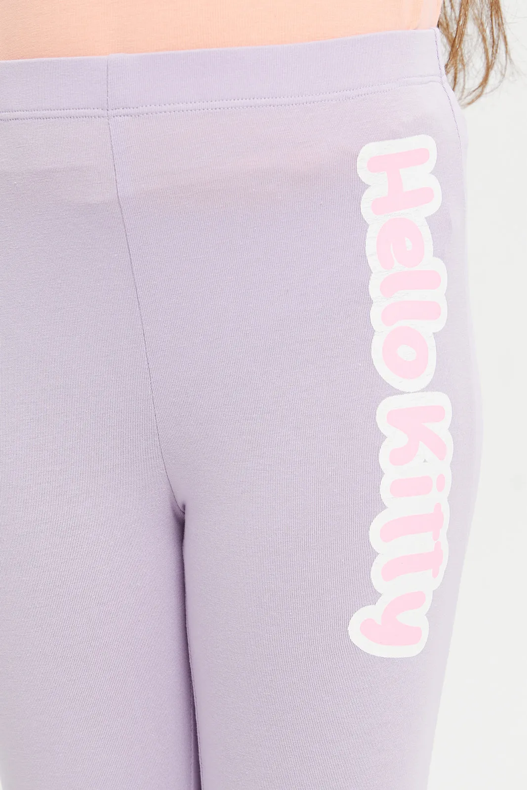 Lilac Hello Kitty Placement Print Legging
