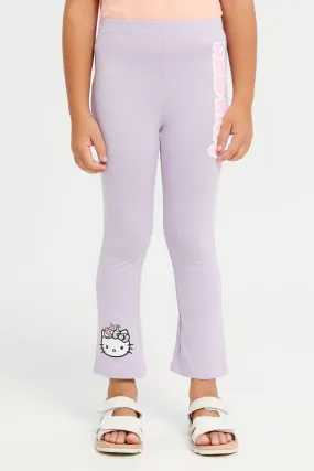 Lilac Hello Kitty Placement Print Legging