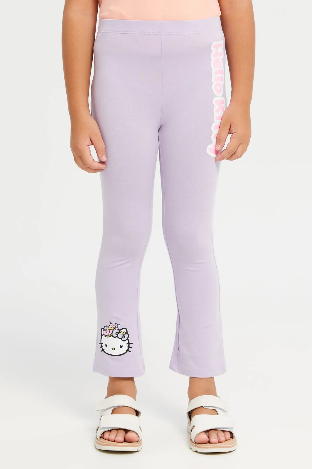 Lilac Hello Kitty Placement Print Legging