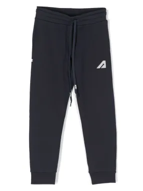 logo-embroidered cotton track pants