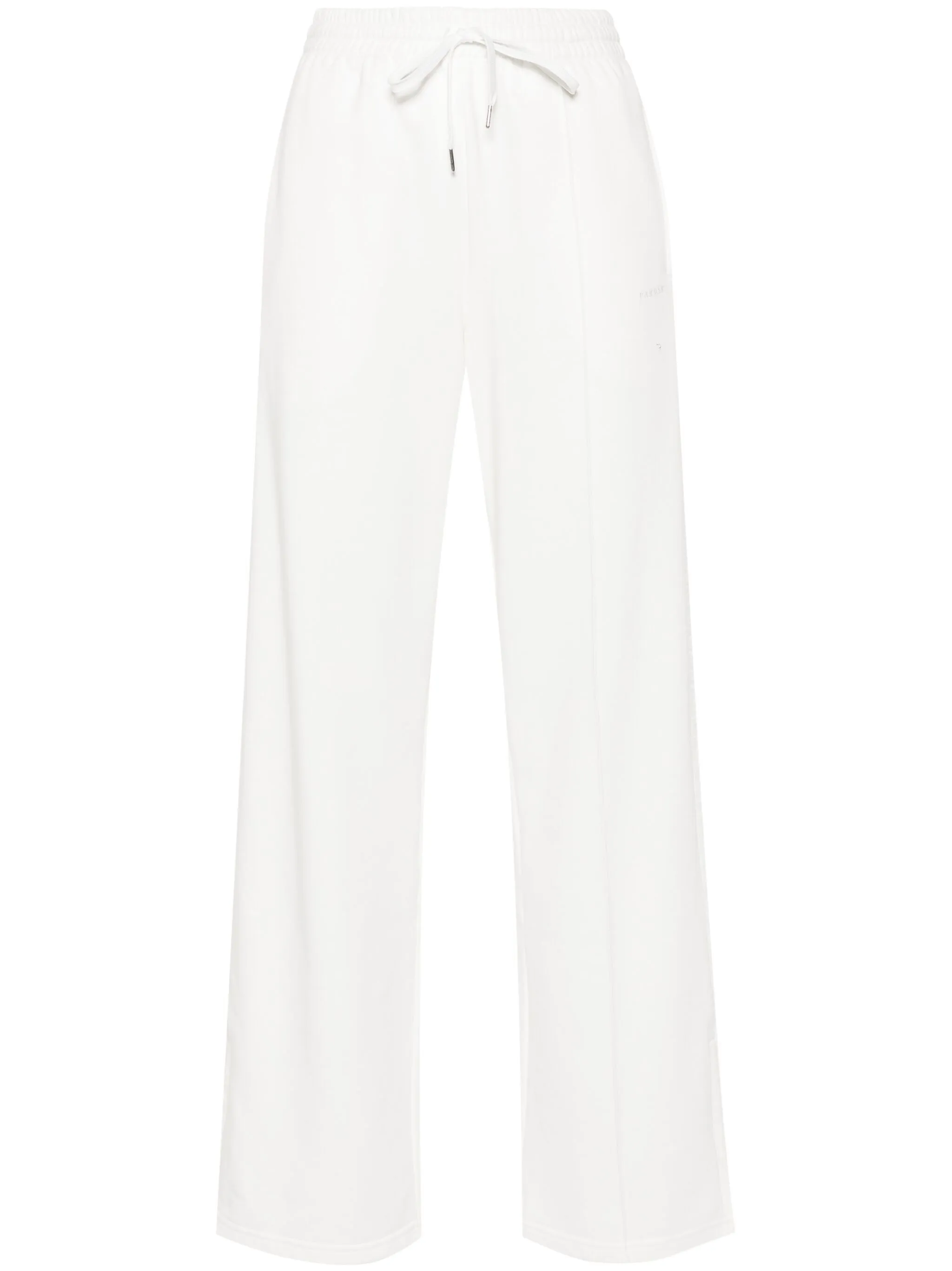 logo-embroidered straight trousers
