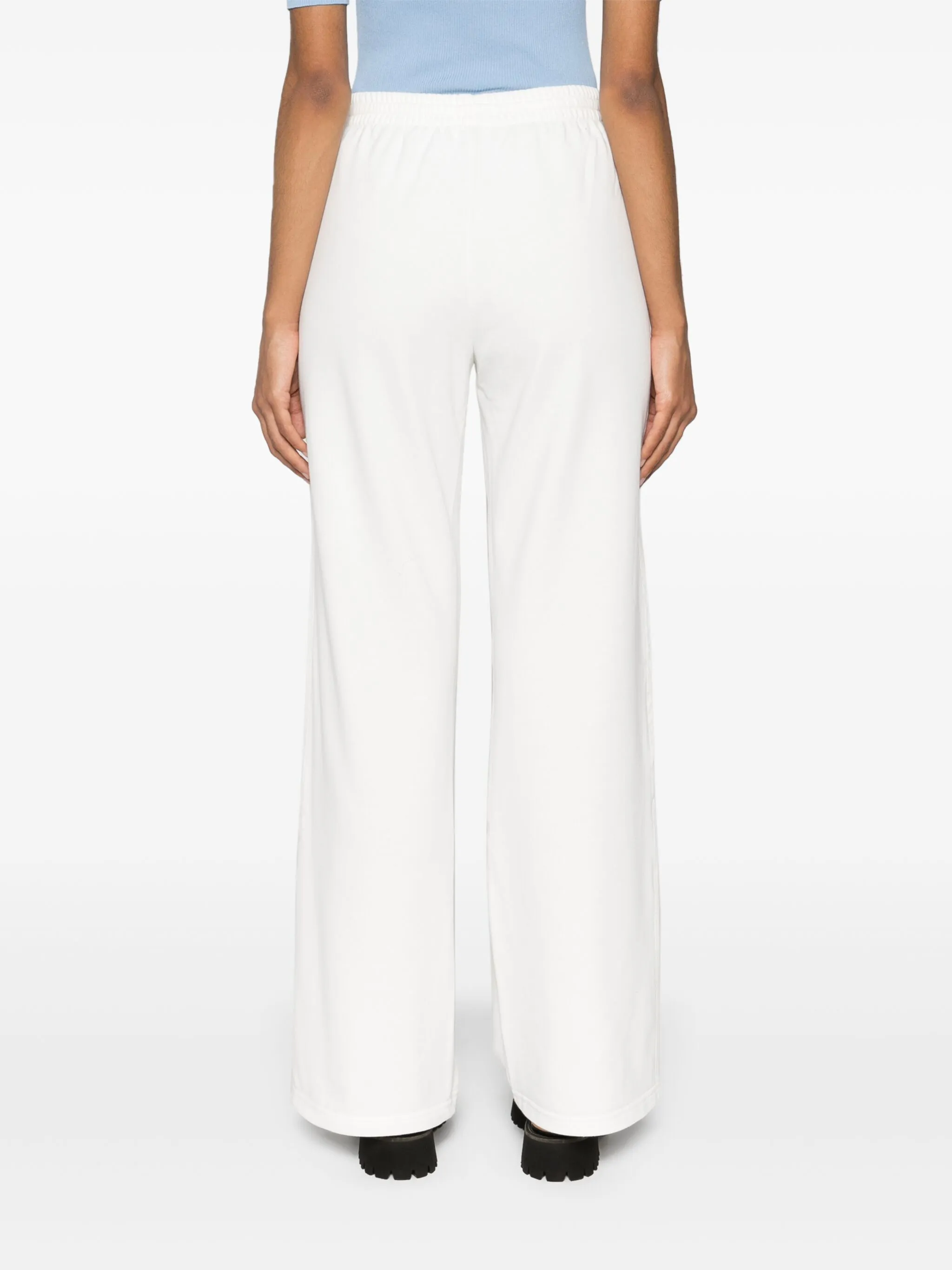 logo-embroidered straight trousers