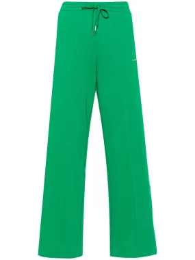 logo-embroidered straight trousers