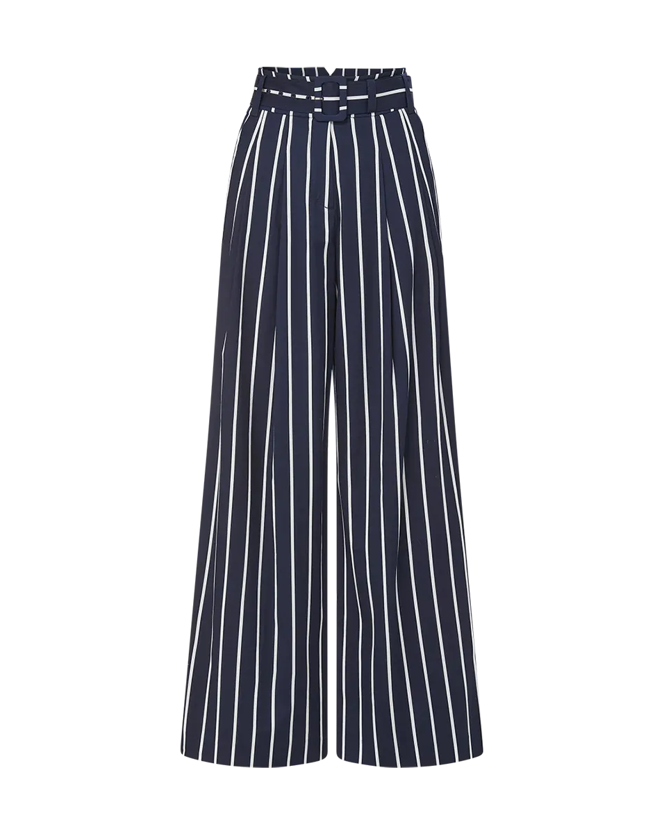 Maliyah Striped Wide-Leg Pant
