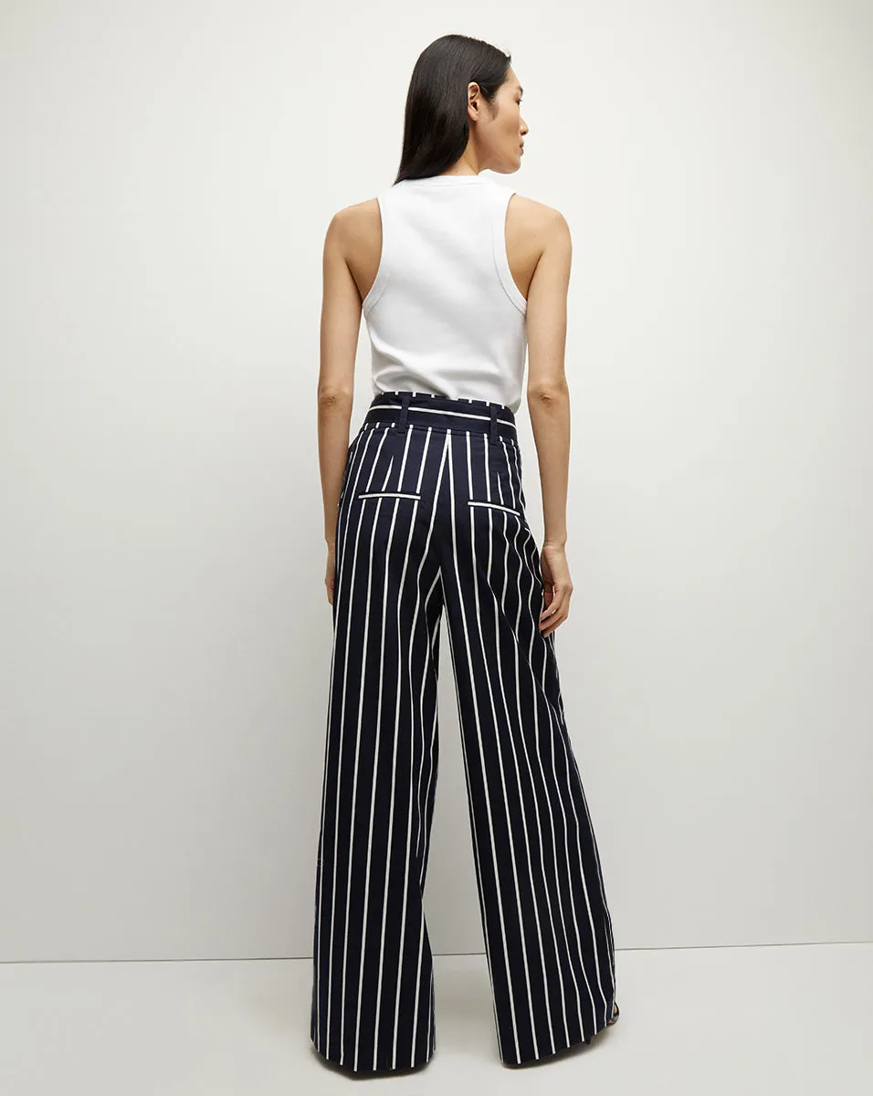 Maliyah Striped Wide-Leg Pant