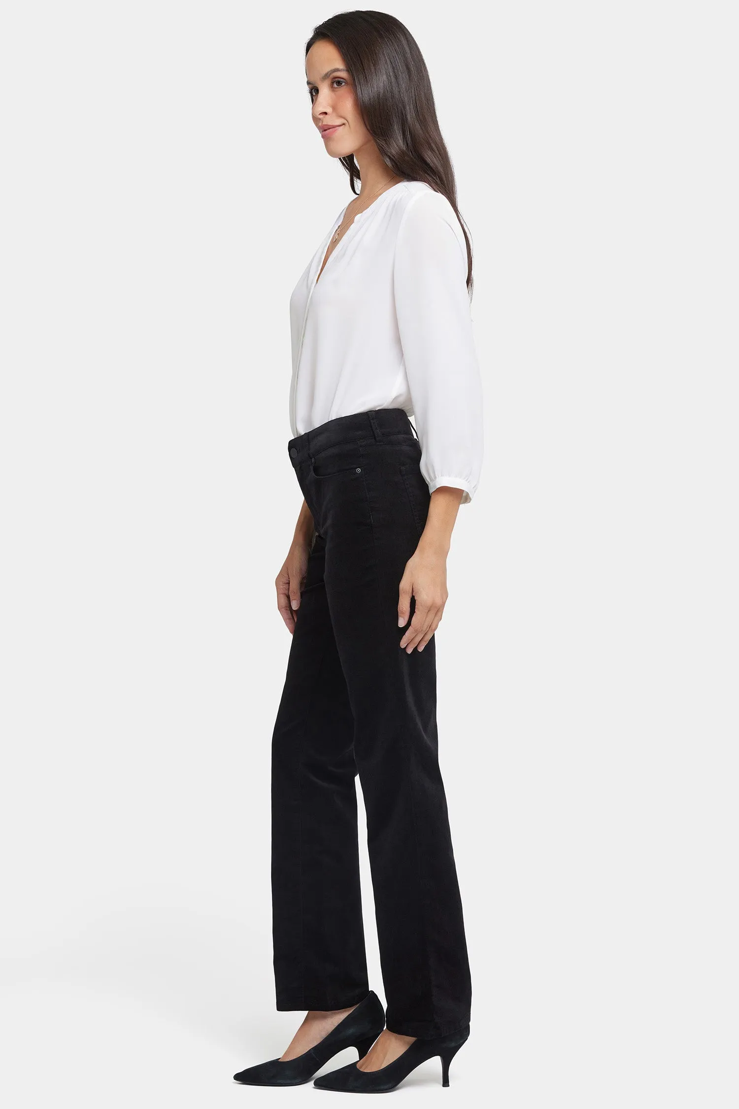 Marilyn Straight Pants In Petite  - Black