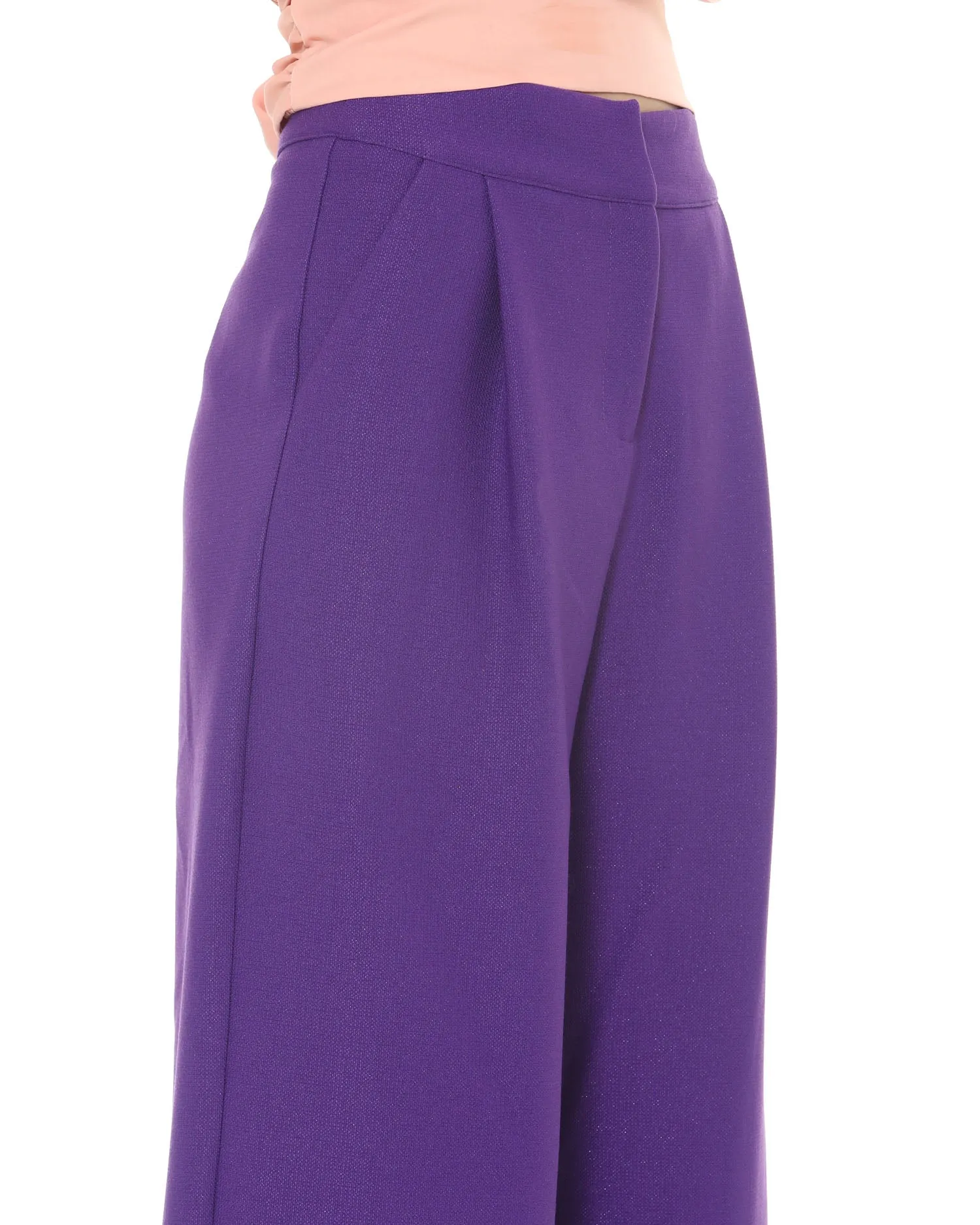 Monochrome wide leg trousers