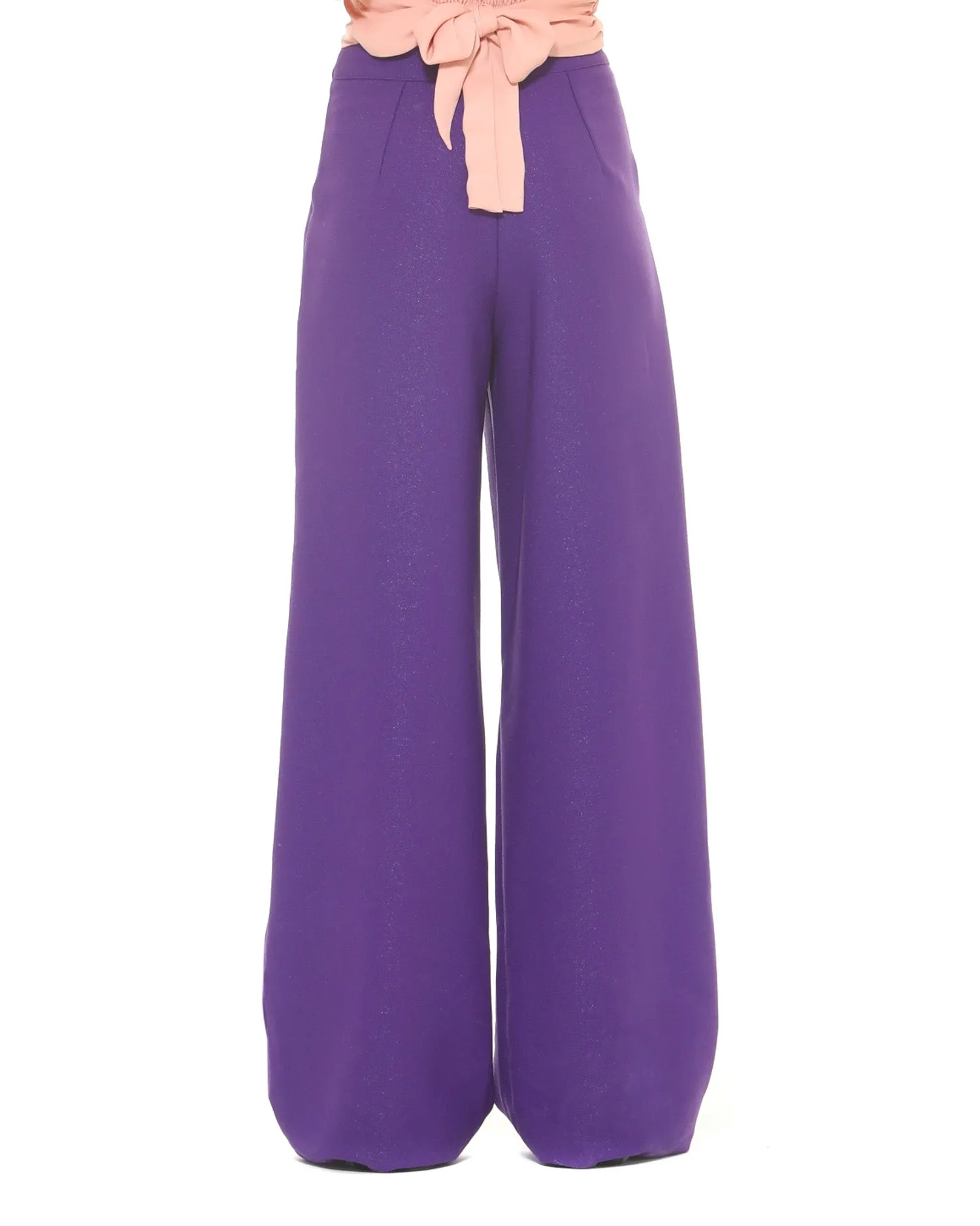 Monochrome wide leg trousers