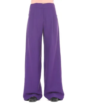Monochrome wide leg trousers