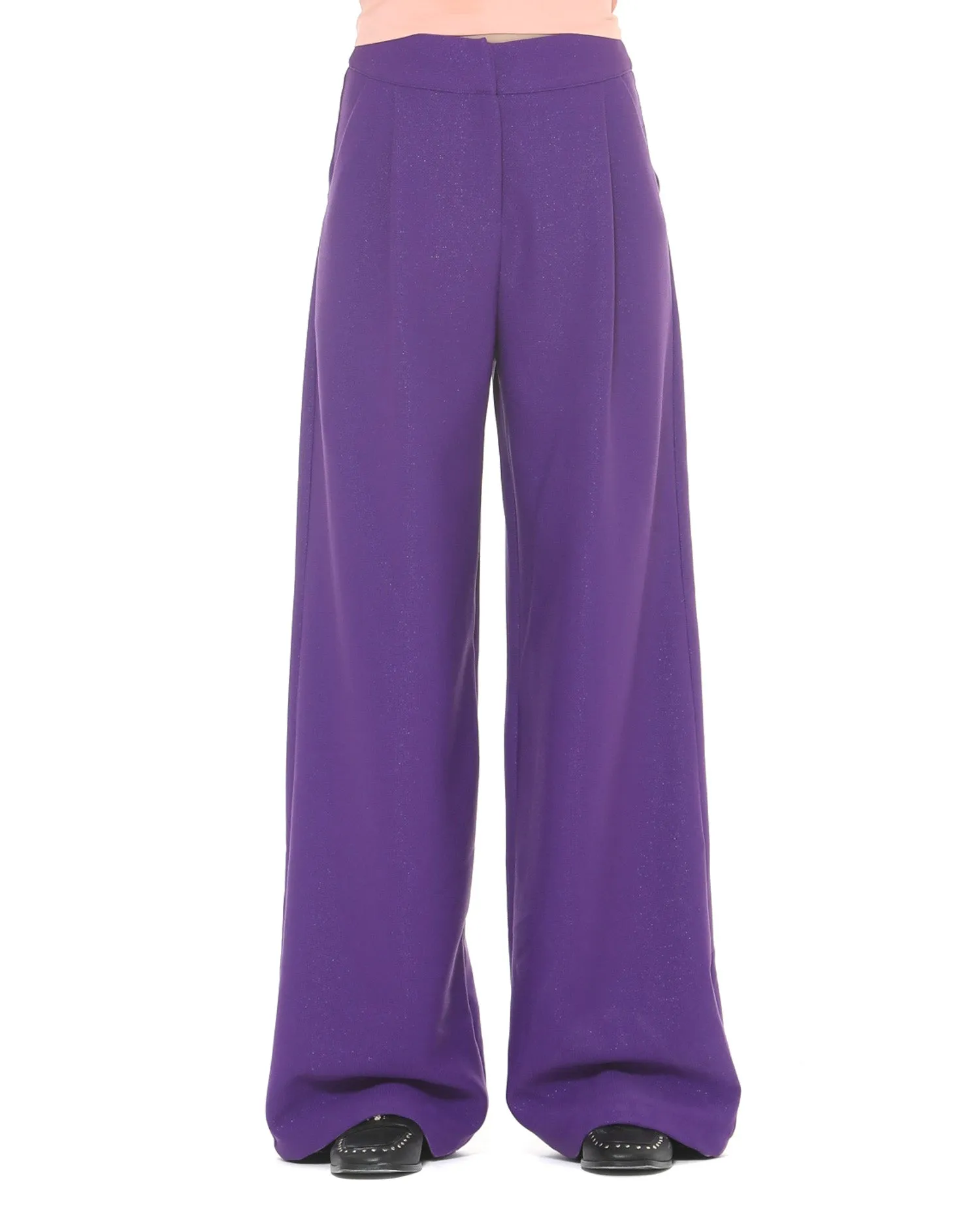 Monochrome wide leg trousers