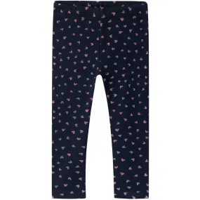 Name It Dark Sapphire Heart AOP Davina Sweat Fleece Leggings Noos