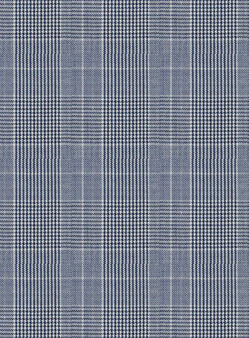 Napolean Canzo Glen Light Blue Wool Suit