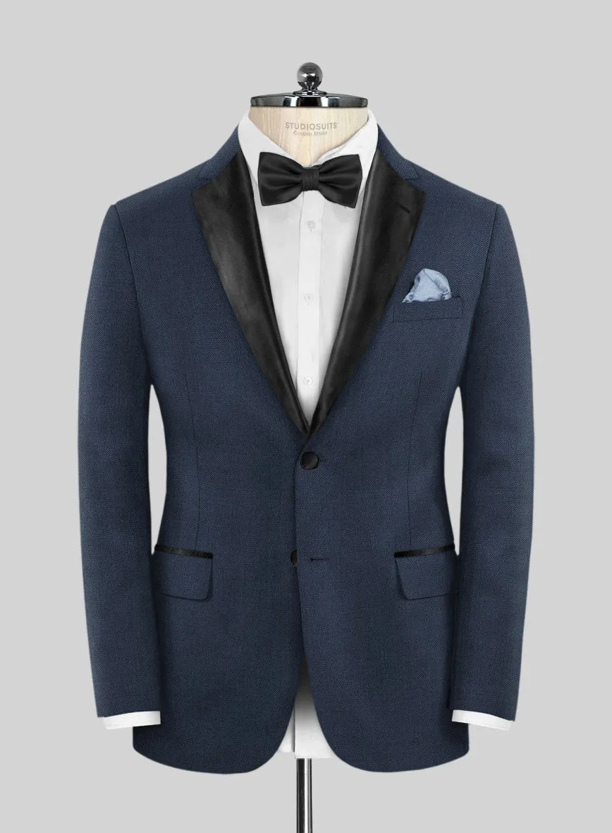 Napolean Ink Blue Wool Tuxedo Suit